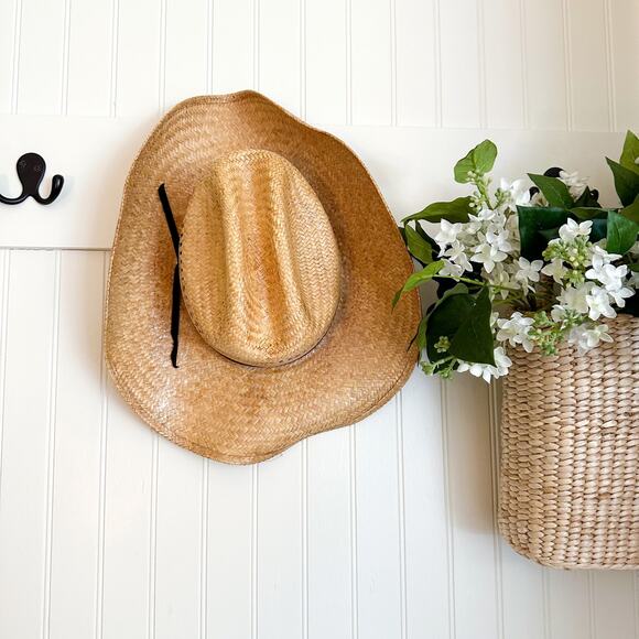 Alamo Hats Supreme Quality Western Straw Cowboy Hat Brown 6 7/8 - Picture 3 of 9